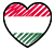 Logo of legjobbtarskeresooldalak.com Hungary, Heart Shaped Image of Hungary flag.